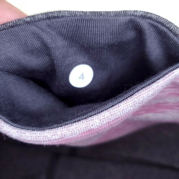 Lululemon Priiti Crop Leggings 4 Heathered Coal Gym Yoga Running - Picture 8 of 9